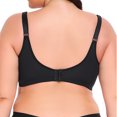 thumbnail image 4 of Comfort Padded Underwire Bra Women Seamless Bra Feature V-Neck Strapless Bra Style W-1745 Hook and Eye Closure Sports Bras Plus Size Black 38E, 4 of 8
