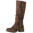 thumbnail image 2 of GLOBALWIN Women's Chunky Heel Brown Knee High Riding Boots 9M, 2 of 7