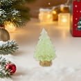 thumbnail image 5 of Lilgiuy Mini Christmas Tree Ornaments, Multicolor Luminous Christmas Tree, Miniature Christmas Tree Tabletop Decoration, Xmas Tree Gifts for Your Family or Friends ,1.5"x0.945", Mint Green, 5 of 6