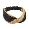 thumbnail image 2 of Retro Lafite Grass Boho Diademas, Accesorio cabello Elástico Ancho Aro cabello Diadema Elástica Banda cabello para , negro, 2 of 8