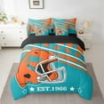 thumbnail image 2 of Feelyou Rugby Twin Bedding Sets 7-Piece for Boys, Cartoon Football Bedding Comforter Set, Soccer Sports Lover Sheet Sets, Microfiber Bedroom Decor, 2 of 7