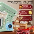 thumbnail image 2 of Honinst Stand Mixer, 4 QT 10+P Speeds with Tilt-Head Electric Mixer, 3-In-1 Kitchen Mixer with Dough Hook, Whisk, Beater, Bowl for Baking, Cake and Most Home Cooks, 2 of 8