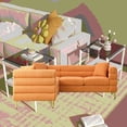 thumbnail image 4 of [81.5-Inch Oversized L-Shaped Corner Sofa with 3 Cushions in Teddy Fabric for Living Room], 4 of 12