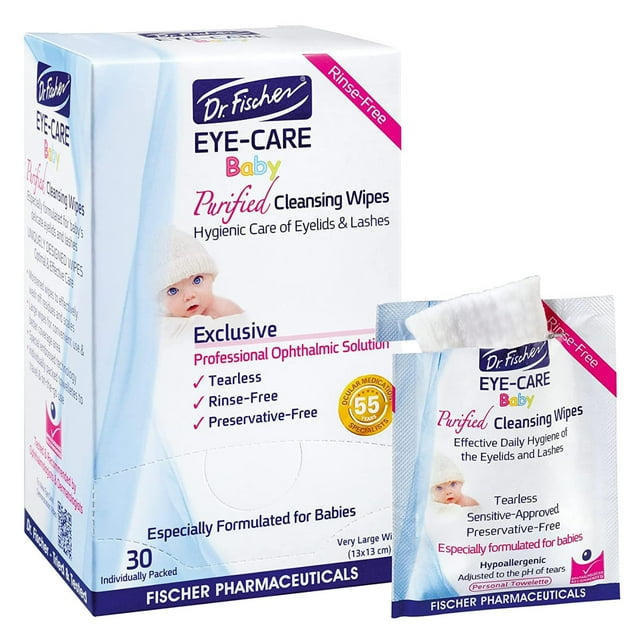 Toallitas para párpados para bebés Dr. Fischer Purificadas Hipoalergénicas (30)
