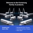 thumbnail image 2 of FORTSTRONG Fermeture de Porte (Argent) - Fermeture Automatique Commerciale Ou Résidentielle - Grade Réglable 3 Tailles Printemps - Certifié UL Listed ADA Commercial Hydraulique, 2 of 8