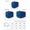 thumbnail image 2 of Black Blue Plaid Toaster Cover 4 Slice, Large Kitchen Appliance Covers, Country Buffalo Checked Gingham Toaster Oven Cover with Loop, Bread Machine Cover Polyester Dust Cover Protection, 2 of 4