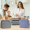 thumbnail image 6 of Inosoo Insulated Lunch Bag for Women, Cooler & Thermal Insulated Lunch Box, Blue Strip, 6 of 8