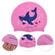 thumbnail image 3 of Gorro de natación de silicona impermeable de dibujos animados de tiburón único 1 Pc Rosa Azul, 3 of 6