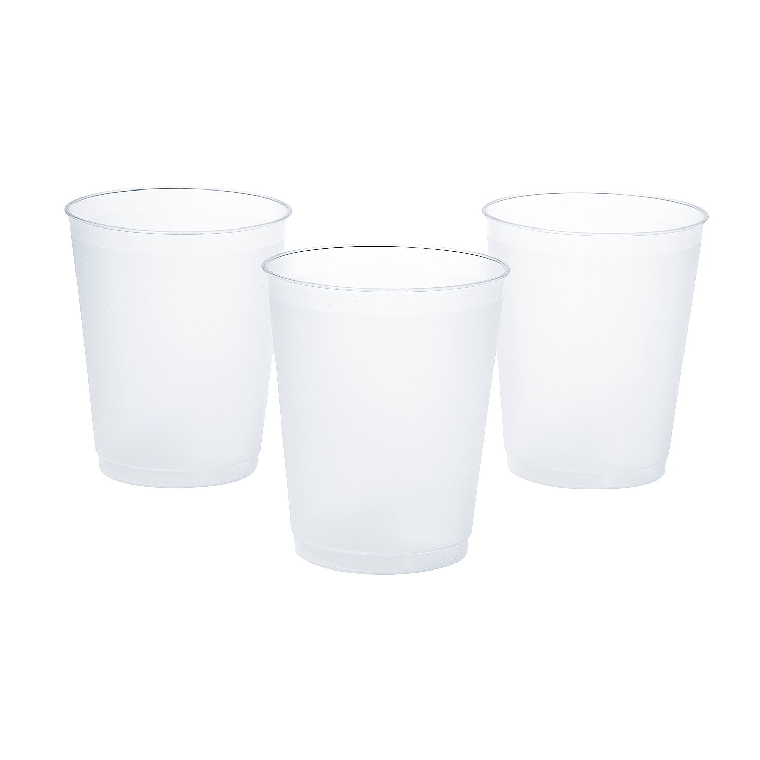 16 oz. Clear Frosted Plastic Cups 50 Pieces