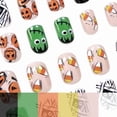 thumbnail image 2 of ONLYEOR Halloween Short Square Press On Nails, Pumpkin Mummy & Candy Corn Design, Reusable Fake Nails for Cute Festive Look, 2 of 7