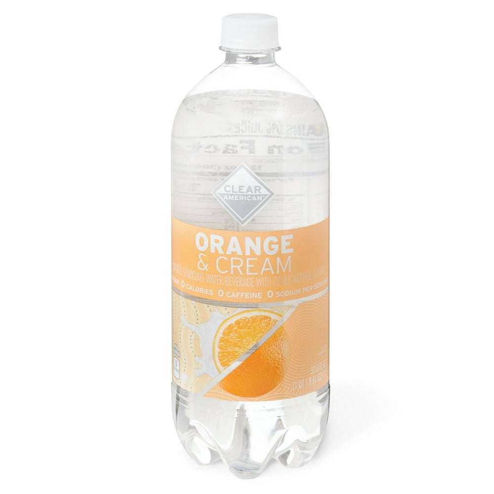 Clear American Sparkling Water, Orange & Cream, 33.8 fl oz Walmart