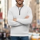 thumbnail image 1 of Ceisia Men Solid Color Long Sleeve Zippered Hooded Sporty Casual Daily Gift Outdoor Athletic Top, 1 of 6