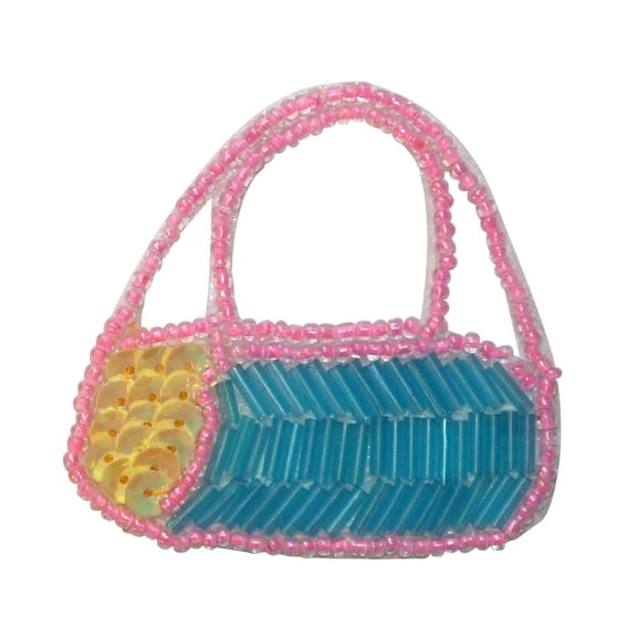 ID 8941 Purse Travel Bag Patch Beach Luggage Fashion Beaded Iron On Applique