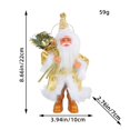 thumbnail image 2 of Holloyiver 8.66 inch Santa Claus Figurines, Christmas Standing Santa Figure Decorations Gift for Xmas Outdoor Indoor Home Office Ornaments, 2 of 8