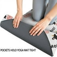 thumbnail image 3 of White Cow Moo Pattern Hot Yoga Mat Towel Non Slip for Hot Yoga - Quick-Drying Yoga Mat Cover with 4 Corner Pockets with Travel Bag - Hot Yoga Towel Non Slip Grip Moisture Wicking Sweat 70"x26", 3 of 6
