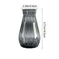 thumbnail image 3 of Hydroponic Plant Vase, Glass Look Self Watering Planter for Pothos and Lucky Bamboo, Faceted Shatterproof Desktop Flower Pot, Gray, 3 of 6