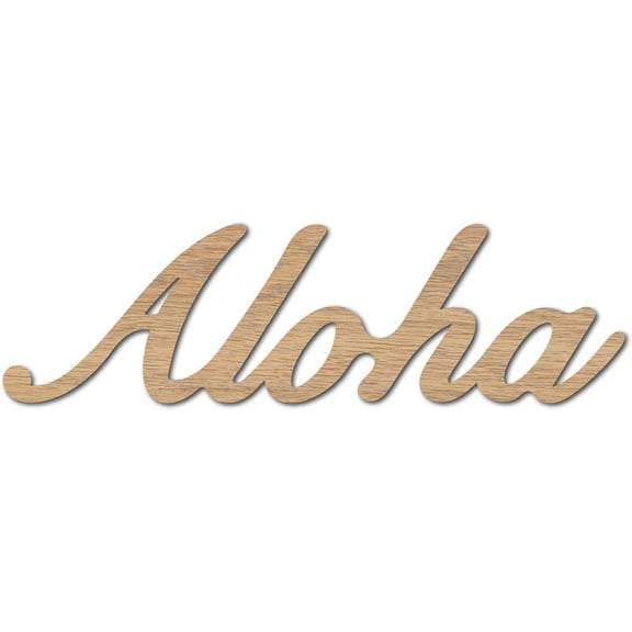Aloha Laser Cut Wood Letter Sign Wall Decor Cutouts Unfinished Wooden Signs Wall Art Basswood Hanging Sculpture Decoration for Painting Crafts DIY Home Bedroom Decor Gift 11.8x4.7Inch for diy