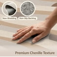 thumbnail image 6 of ODIKA 6'x9' Cream Beige Seaglass Waves and Circles Washable Area Rug Handwoven Modern Motif for Queen Size Bedroom, Under Bed, Master Suite, Easy Care, Non-Shedding, 6 of 7