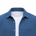 thumbnail image 6 of Vetsdori Corduroy Tops for Men Short Sleeve Big and Tall Summer Button up Pocket Casual Work Collar Stylish Mens Shirts Plain, 6 of 7