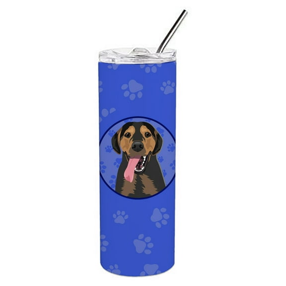 Carolines Treasures WDK1181TBL20 Rottweiler Black and Tan Design4  Stainless Steel 20 oz Skinny Tumbler Blue 20 oz