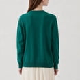 thumbnail image 7 of Lightweight Sweater Cardigan for Women Knitted Crew Neck Long Sleeve Button Down Coat Trendy Casual Comfy Clothes (L, Green), 7 of 7