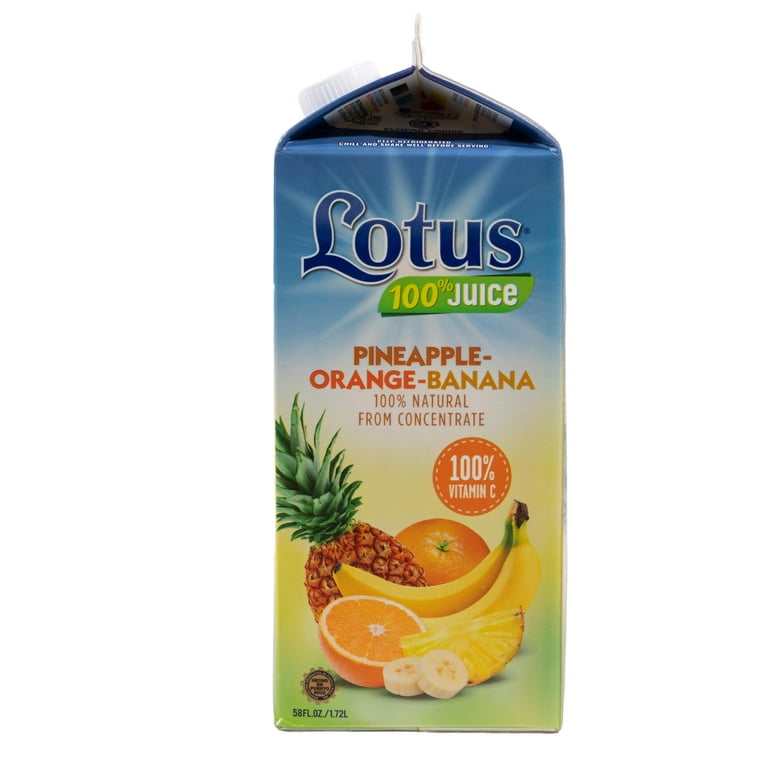 Lotus Pineapple Orange Banana 100 Refrigerated Juice 58 fl oz Fruit Juice