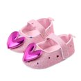 thumbnail image 4 of Odeerbi Clearance Baby's Casual Shoes Toddler Shoes Baby Girls Cute Fashion Heart Sequins Non-slip Soft Bottom Sandals, 4 of 8