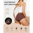 thumbnail image 4 of AWAYTR High Waisted Seamless Underwear for Women No Show Full Coverage Briefs Stretchy Invisible Panties 6 Pack S-2XL, 4 of 5