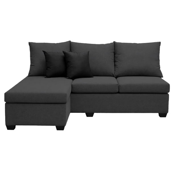 Sala Esquinera El Bazar Store Bergen Gris Oxford 180x140 cm Lado derecho e Izquierdo Lino nacional