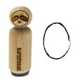 thumbnail image 1 of Sketchy Oval Border Outline Rubber Stamp for Scrapbooking Crafting Stamping - Medium 1 Inch, 1 of 7