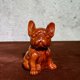 thumbnail image 1 of Ebony wood carved dog figurine, pair of dogs, large lucky dog, French Bulldog, rosewood carving, twelve zodiac dog., 1 of 3
