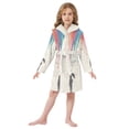 thumbnail image 6 of FORMRS Niños Bathrobe Unisex Hooded Robe Soft Plush Pajamas Sleepwear, Size 4-6T, Black Astronaut, 6 of 7