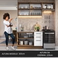 thumbnail image 5 of Cocina Integral MADESA Agata 180cm Marrón/Blanco, 5 of 5
