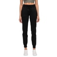 thumbnail image 1 of Pantalones de Yoga de Cintura Alta para Mujer con Puños Ajustables con Cordón y Bolsillos, Ideales para Correr, Entrenar o Ir Al Gimnasio. Negro XL, 1 of 8