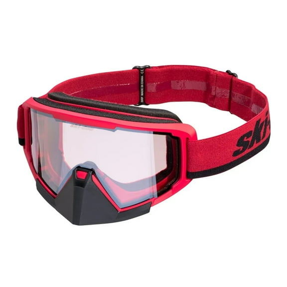 Ski-Doo 4487230033 Trench Snowmobile Goggles Snocross Anti Fog Scratch Non-Slip Strap -