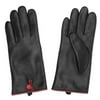Women's Red-Button Leather Glove