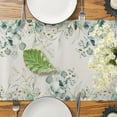 thumbnail image 5 of Spring Summer Table Runner, Spring Summer Decorations Off White Eucalyptus Leaves Green Table Runner Seasonal Summer Decor for Home Holiday Party Decor Dining Table Decoration (13'''' x 36''''), 5 of 6