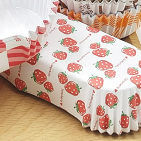 FRCOLOR 100pcs Disposable Paper Baking Cups Hot Dog Trays Baking Cups for Baking