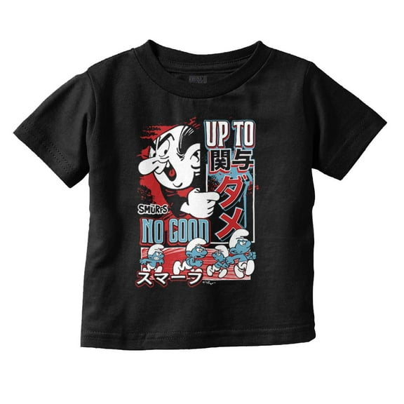 The Smurfs Kanji Up To No Good Youth T Shirt Tee Boys Infant Toddler Brisco Brands 12M