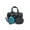 Black, variant on Women's Leather Double Handle Satchel Crossbody Bag with Two Mini Pouch