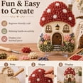 thumbnail image 2 of Whimsical Village 3D Fabric Poke Art Kit, Floral Mushroom Cottage Creative Craft, DIY Poke Art for Home Decor, Cottage Handmade Hobby Gift, Poke Art Kits for Adults (mushroom), 2 of 6