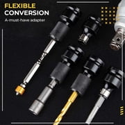 Versatility Impacts Driver Bit Holders,Square Drives to Socket Converters Adapter,Impact Drill Adapter for Workshop Use,Multipurpose Electric Wrench with 1/2 Inch to 1/4 Hex Shank