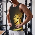 thumbnail image 5 of Honeii Golden Dice Pattern Men's Workout Tank Top Casual Sleeveless Gym Muscle Shirts Bodybuilding Tee-X-Large, 5 of 7