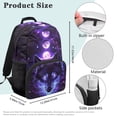 thumbnail image 7 of Pzuqiu Galaxy Wolf Kids Backpack for Elementary Students Ages 6-12 with Adjustable Straps Large Capacity 17 Inch School Bag Breathable for Back to School Daily Use Travel, 7 of 7