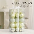 6/8/10CM Christmas Ball Ornaments Cream Green Christmas Tree Party