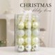 thumbnail image 5 of Adornos de bolas navideñas de 6/8/10 cm, color verde crema, para árbol de Navidad, decoración de fiesta, nuevas esferas navideñas colgantes 2024, 5 of 5