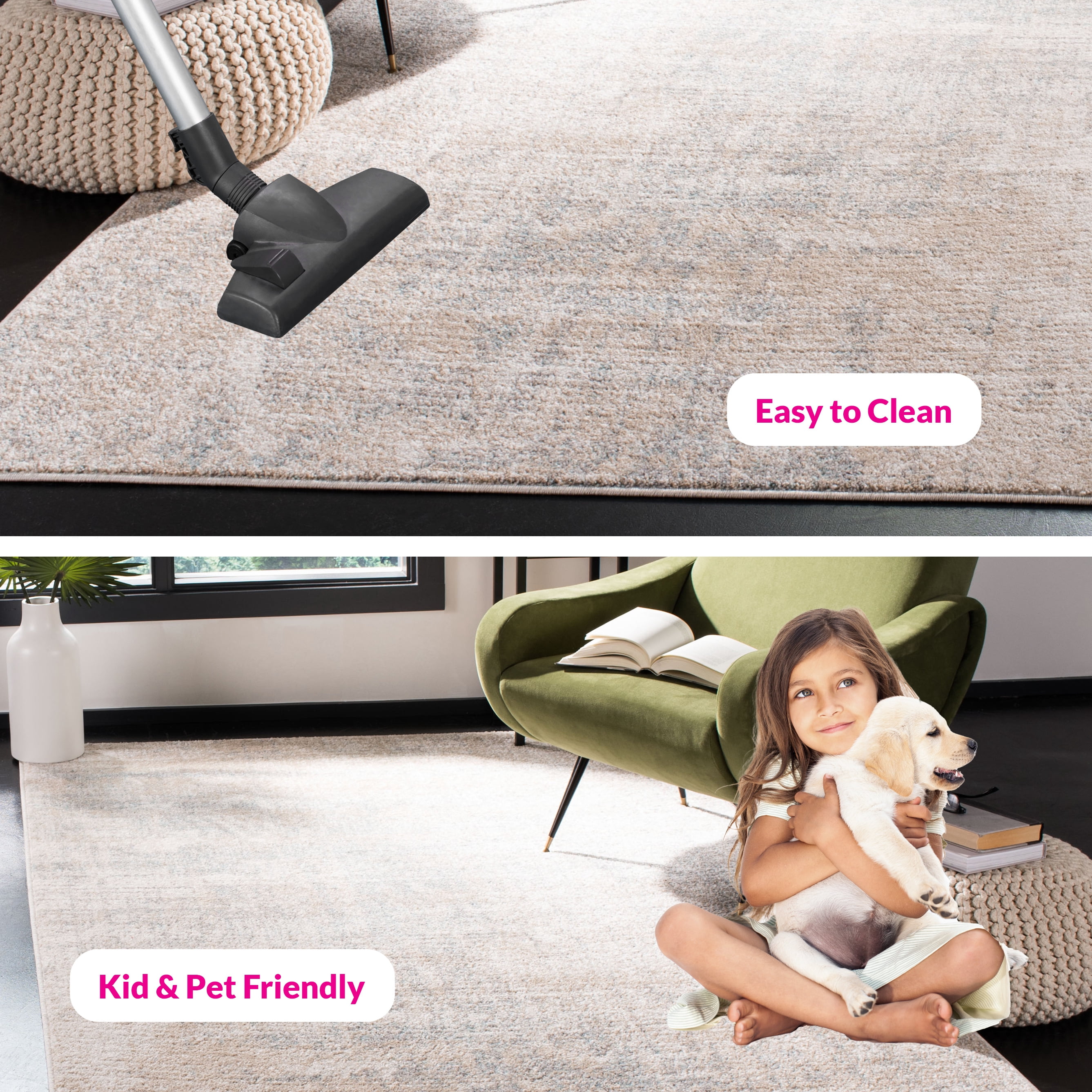 Safavieh Adirondack Boniface Distressed Area Rug, Beige/Slate, 8' x 10'