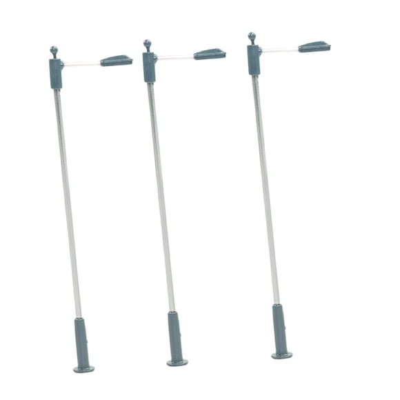 HILABEE 3 Pieces Model Train Railroad Light Lamppost for DIY Scene Sand Table Layout Style C