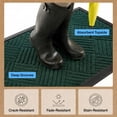 thumbnail image 5 of GORILLA GRIP Outside Doormat, WeatherMax Waterproof Indoor Outdoor Door Mat, 35x23 Green Diamond, 5 of 9