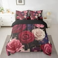 thumbnail image 2 of Castle Fairy Chic Floral Rose Twin Bedding Sets 7-Piece for Female Men Women,Vintage Aesthetic Bedding Comforter Set Microfiber,Spring Garden Breathable Sheet Sets,Microfiber Bedroom Decor, 2 of 8